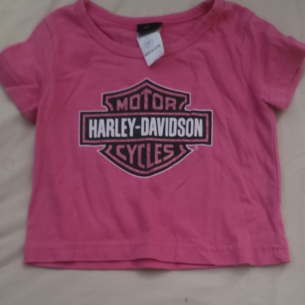 Harley-Davidson Kids Tee in Vibrant Pink